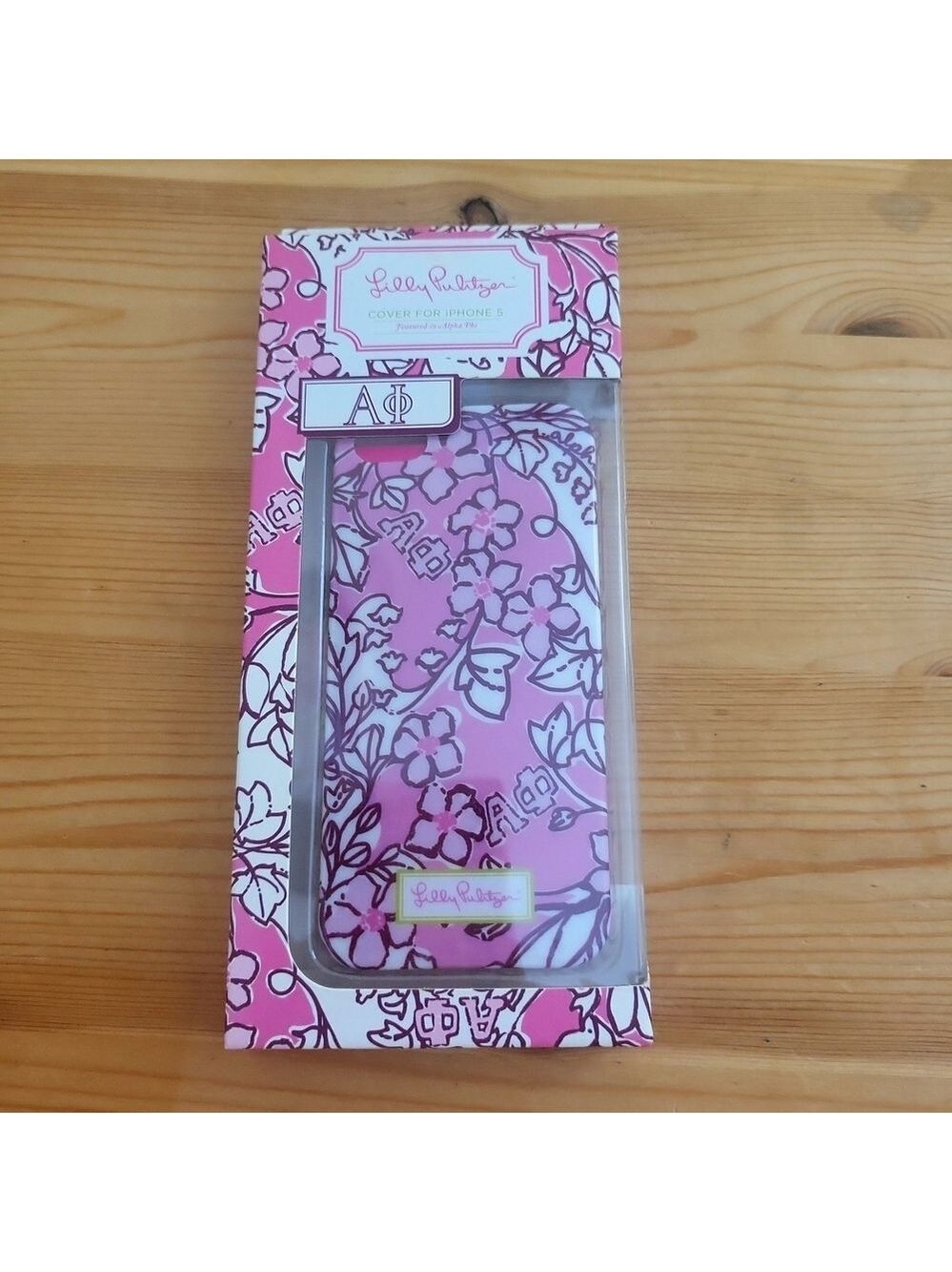 Vintage Lilly Pulitzer Pink Alpha Phi Sisterhood iPhone 5 Phone Case NWT NIB